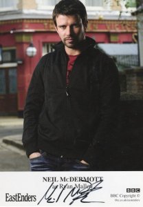 Neil McDermott as Ryan Mallow Eastenders Hand Signed Cast Card Photo