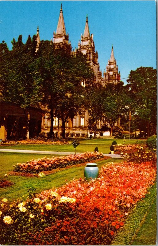 Mormon Temple Square Salt Lake City Utah UT Postcard VTG UNP Mike Roberts 