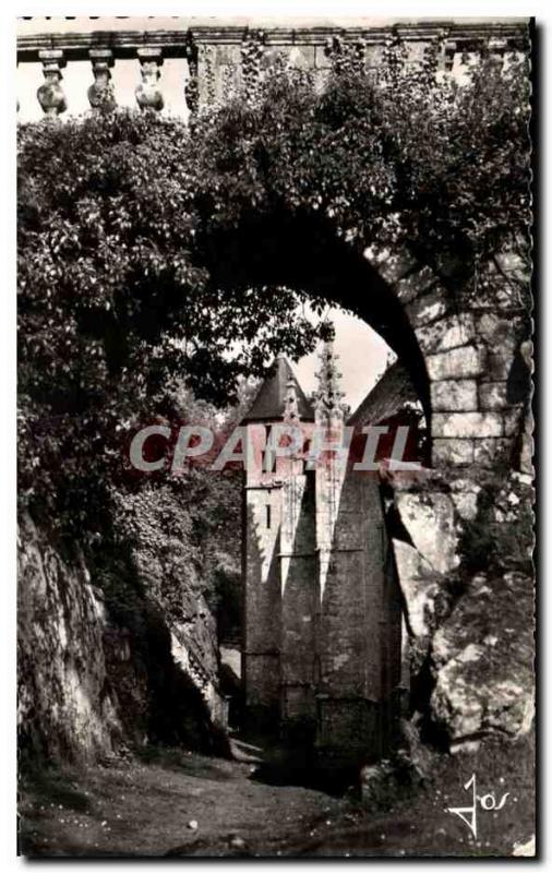 Modern Postcard Le Faouet Chapelle Ste Barbe seen through the & # 39arche of ...