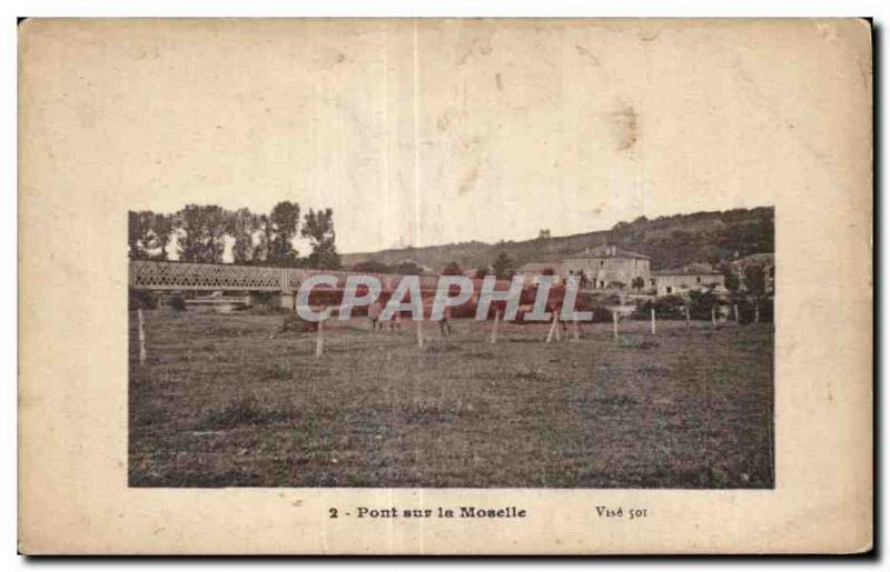 Old Postcard Other bridge over the Moselle