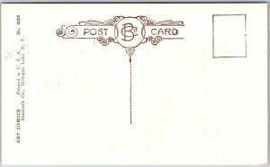 VINTAGE POSTCARD BAMFORTH BOXING COMIC HUMOR WHITE BORDER c. 1920