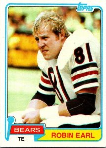 1981 Topps Football Card Robin Earl Chicago Bears sk60034