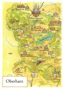 BR87976 oberharz germany map cartes geographiques