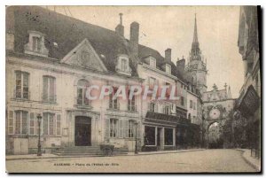 Old Postcard Auxerre Place Hotel de Ville