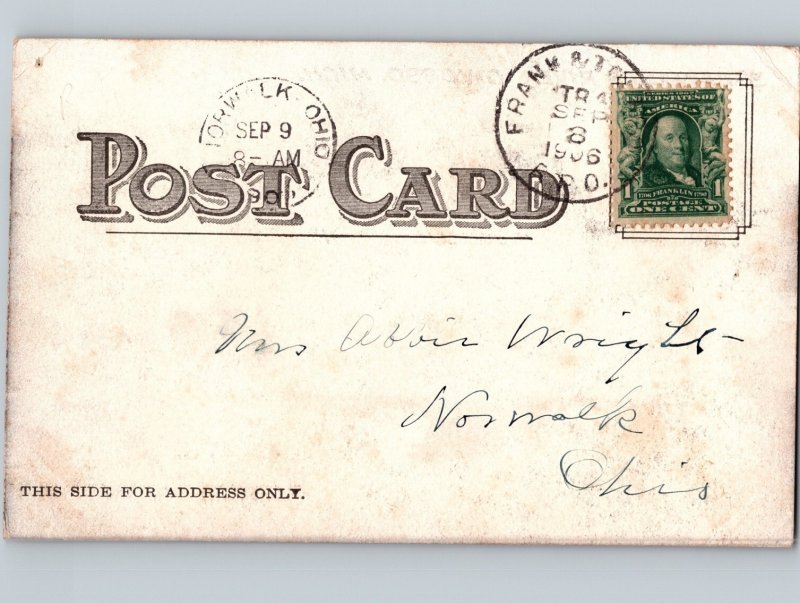 c1906 Shiawasee River Owosso Michigan MI UDB Undivided Back Postcard