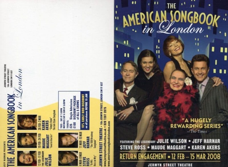 The American Songbook In London Musical London Theatre Postcard