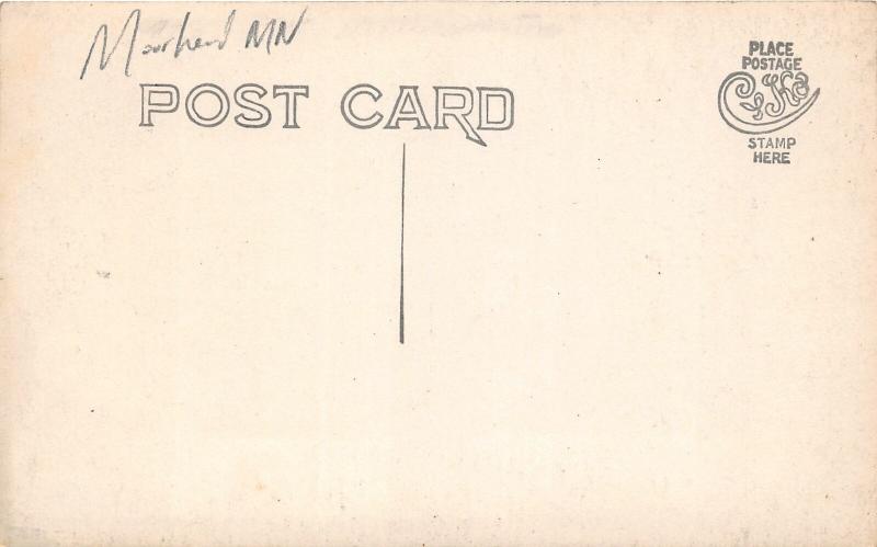 F36/ Moorhead Minnesota RPPC Postcard c1910 Drug Store Automobiles
