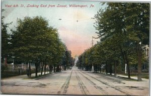 WILLIAMSPORT PA WEST 4th STREET ANTIQUE POSTCARD