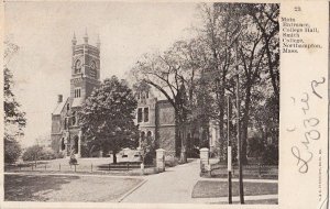 Postcard Main Entrance College Hall Smith College Northampton MA