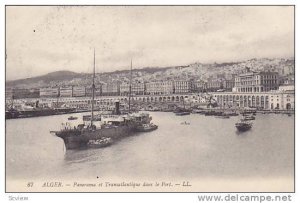 ALGER.-Panorama et Transatlantique dans le Port, 1900-10s