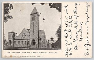 Warren PA Presbyterian Church Pennsylvania Postcard X27