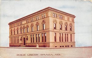 Public Library Omaha, Nebraska USA View Postcard Backing 