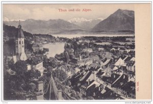 Bird's Eye View, Thun Und Die Alpen, Berne, Switzerland, 1900-1910s
