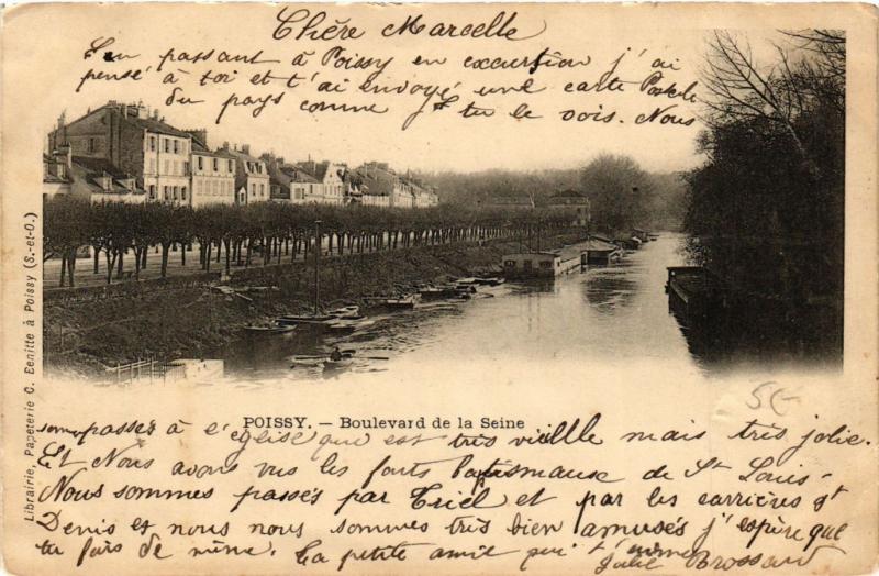 CPA POISSY - Boulevard de la SEINE (359225)