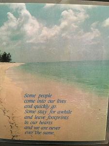 Postcard  Beautiful Beach Scene & Life Poem  4 x 4.75     U8