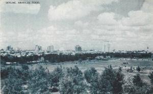 Vintage Postcard; Skyline, Amarillo TX Advertising Conoco Touraide Unposted