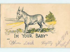 Pre-1907 comic I'M YOUR BABY - DONKEY MULE SHOWN HQ8470