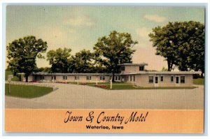 1940 Exterior View Town Country Motel Waterloo Iowa IA Vintage Unposted Postcard