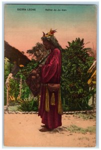 c1910 No Sleepers Native Ju Ju Man Sierra Leone West Africa Antique Postcard