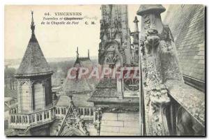 Old Postcard Vincennes Turrets and Capitals of Fort Chapel