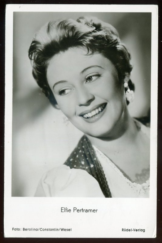 h2258 - ELFIE PERTRAMER 1950s German Film & Stage Actress. Real Photo Postcard