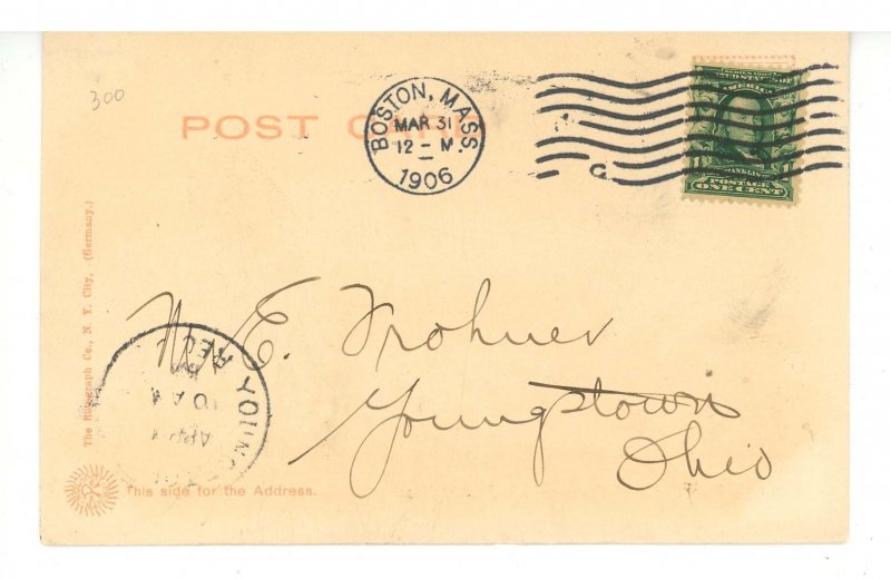 MA - Boston. Franklin Park, The Overlook ca 1906  (discolored)