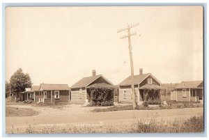 c1910's Moores Rest Dirt Road Houses Jackman Maine ME RPPC Photo Postcard