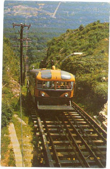 Lookout Mountain Incline Car near the Top of Lookout Mountain TN, 1964 Chrome