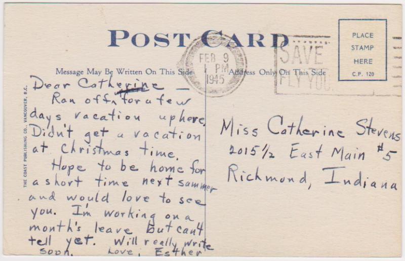 CPR EMPRESS HOTEL, VICTORIA BC c1945