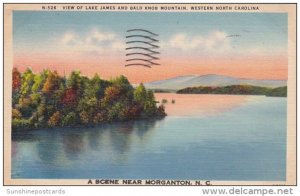 View Of Lake James And Bald Knob Mountain Western North Carolina 1958