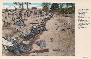 Fredericksburg Battlefield VA Confederate Soldiers Dead in Trench, Teich PC 1920