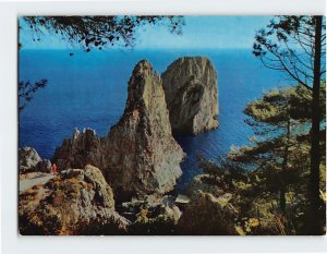 Postcard The Faraglioni Rocks, Capri, Italy