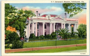 Postcard - Governor's Mansion, Tallahassee, Florida
