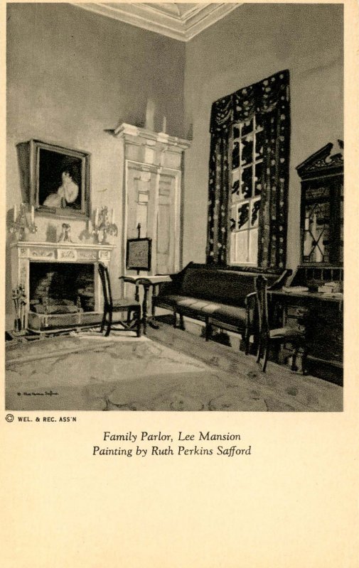 VA - Arlington. The Curtis Lee Mansion. Family Parlor. Artist: Ruth Perkins S...