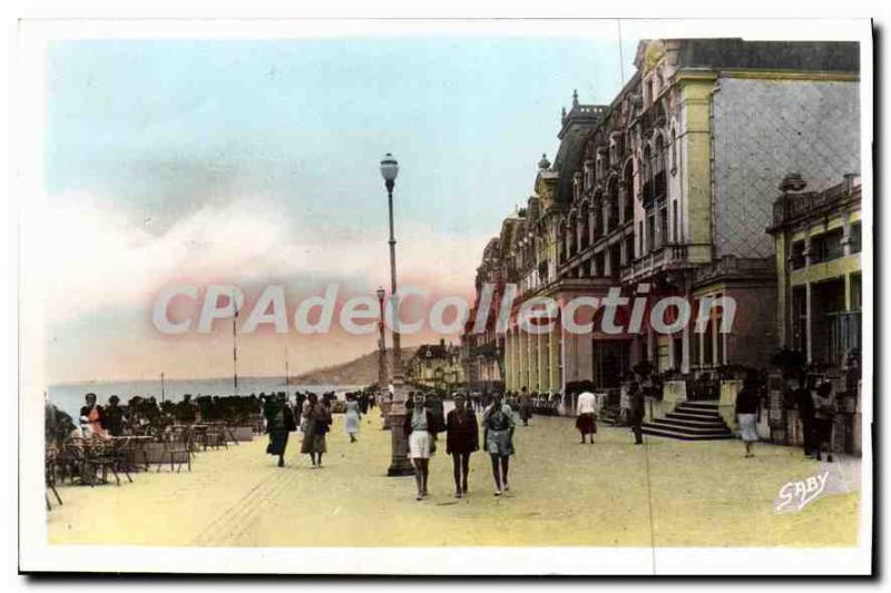 Old Postcard Cabourg Calvados La Digue and the Grand Hotel