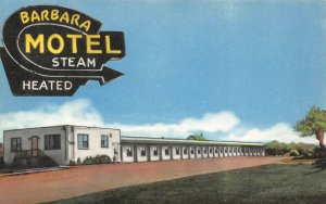 BARBARA MOTEL Sarnia, Ontario Canada Roadside Vintage Postcard ca 1940s