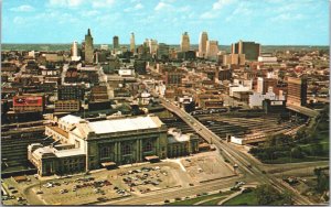 USA Union Station And Skyline Kansas City Missouri Chrome Postcard 09.29