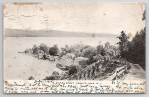 Glenora Point Seneca Lake NY 1905 To Agnes Child In Wilmington DE Postcard C38