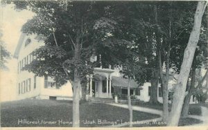 Lanesboro Massachusetts Hillcrest Billings Rotograph D-4022 Postcard 21-5094