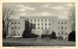 1940s Printed Postcard Women's Resident Hall Arkansas State College Jonesboro AR