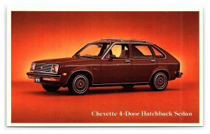 Postcard Chevrolet Chevette 4-Door Hatchback Sedan Dealer Advertising Card