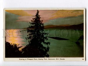 401459 CANADA Vancouver evening Prospect point Vintage pc