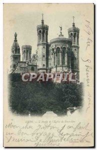 Postcard Old Lyon Apse of the Church of Fourviere