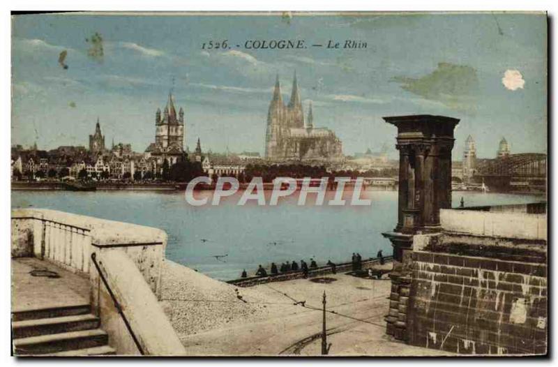 Old Postcard Cologne The Rhine