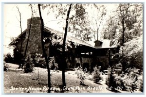 c1910's Shelter House Pokagon State Park Angola Indiana IN RPPC Photo Postcard