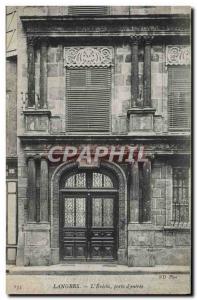 Old Postcard Langres L & # 39Eveche Porte d & # 39entree