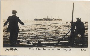 WW1 Transports RPPC: USS President Lincoln, Mint (N7387)