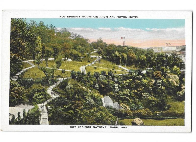 Hot Springs Mountain as Viewed from Arlington Hotel Arkansas