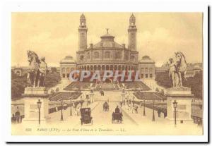 Paris (16th) Old Postcard The bridge & # 39Iena and Trocadero