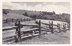 Rail Fences in the Rocky Knob Area Blue Ridge Parkway Virginia Real Photo